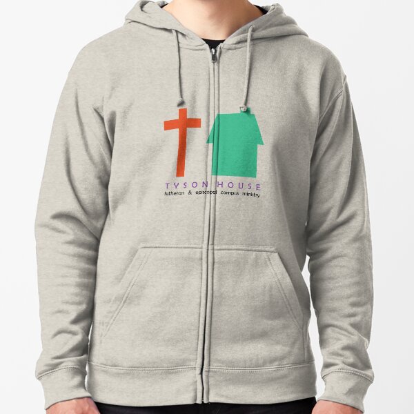 Tyson House logo - color Zipped Hoodie