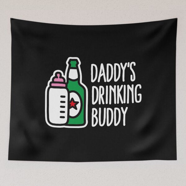 Item preview, Daddy’s drinking buddy funny baby daddy birth gift designed and sold by LaundryFactory.