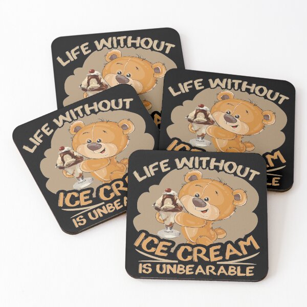 Item preview, Life Without Ice Cream Is Unbearable | Dessert Lovers Design designed and sold by Dancing Dolphin Crafts.