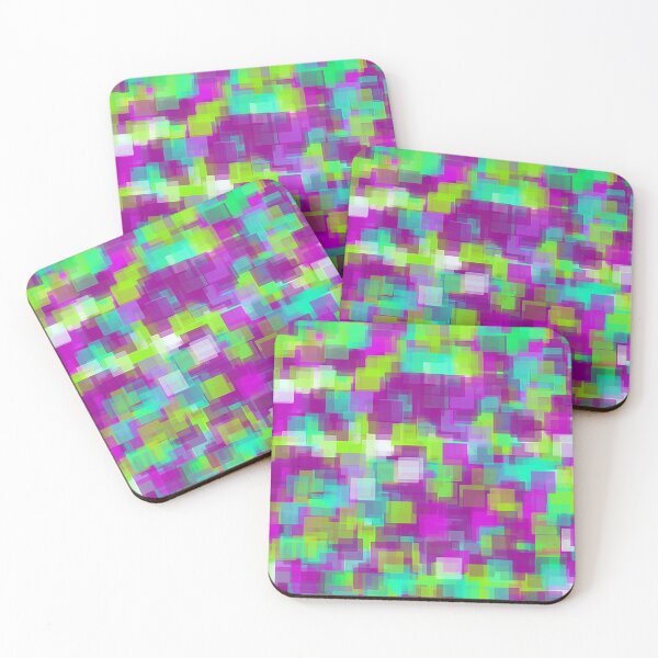 Item preview, green and purple square pattern abstract background designed and sold by Mrvell.