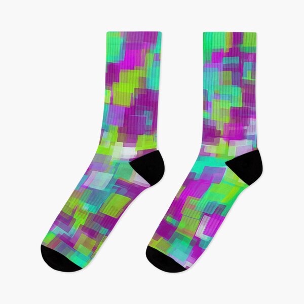 Item preview, green and purple square pattern abstract background designed and sold by Mrvell.