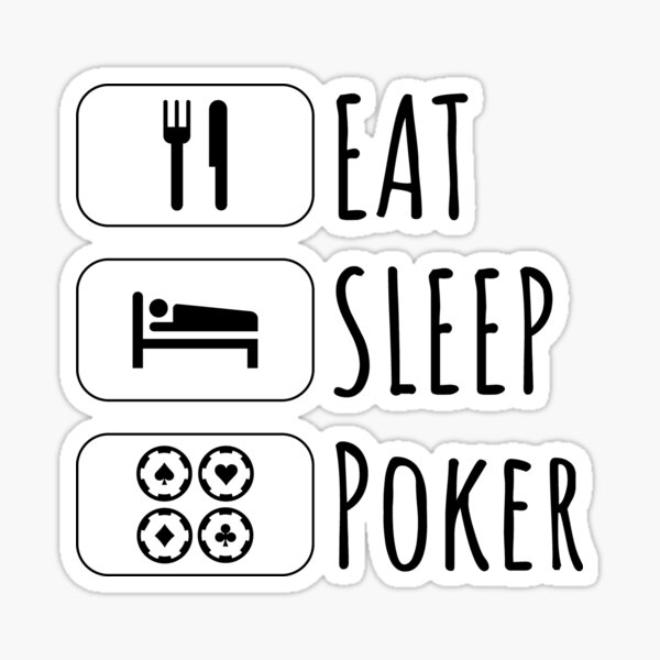 Eat Sleep poker, gift for poker player, poker lovers gift Sticker