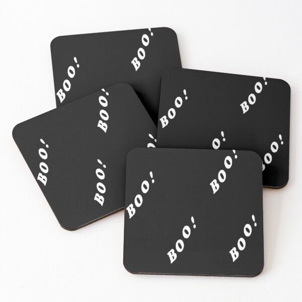 Item preview, Boo halloween white words black pattern designed and sold by tetibright.