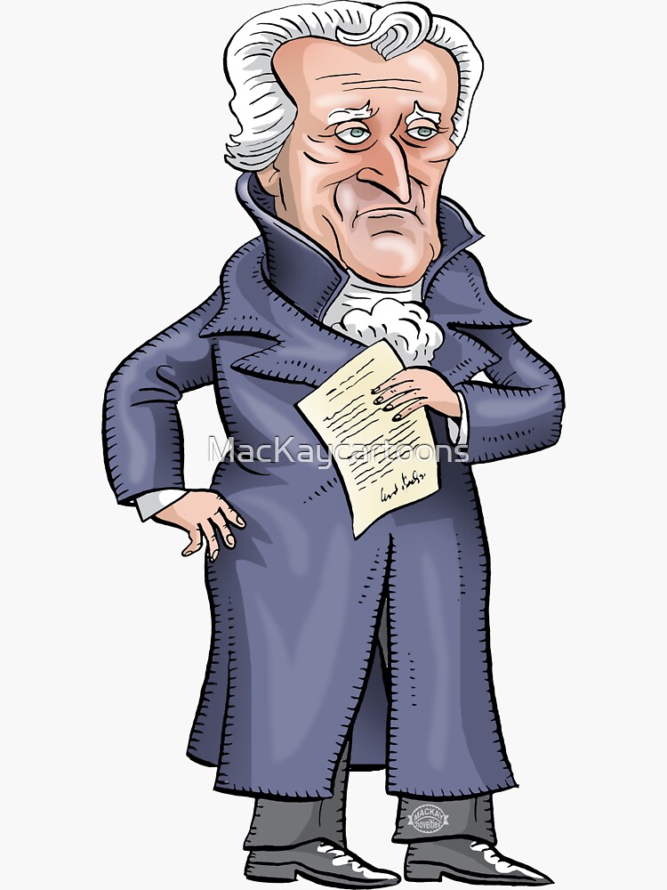 "President Andrew Jackson" Sticker for Sale by MacKaycartoons Redbubble