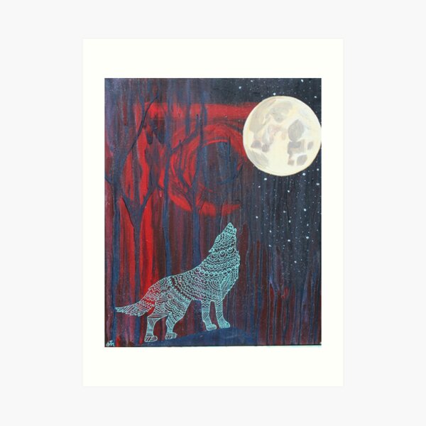 Wolf Moon Art Print