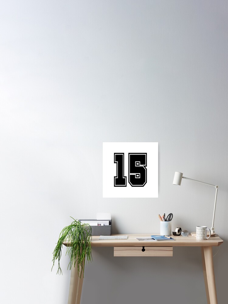 Number 15 number fifteen shirt number soccer sport Sticker by GeogDesigns