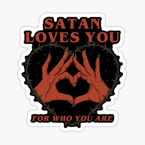 Satan liebt dich Sticker