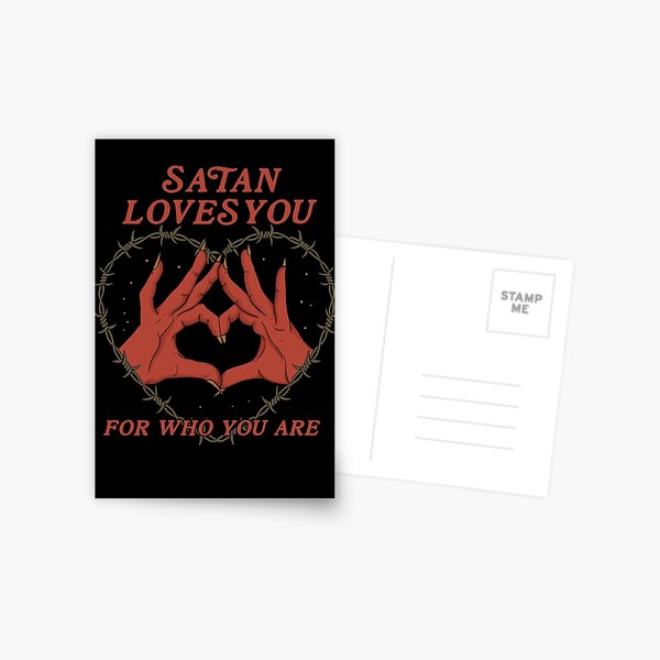 Satan liebt dich Postkarte