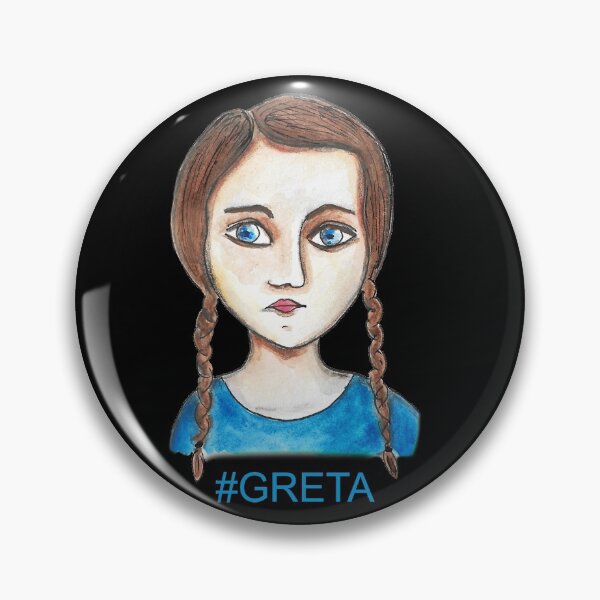 Item preview, Greta Thunberg portrait designed and sold by Catcrea.