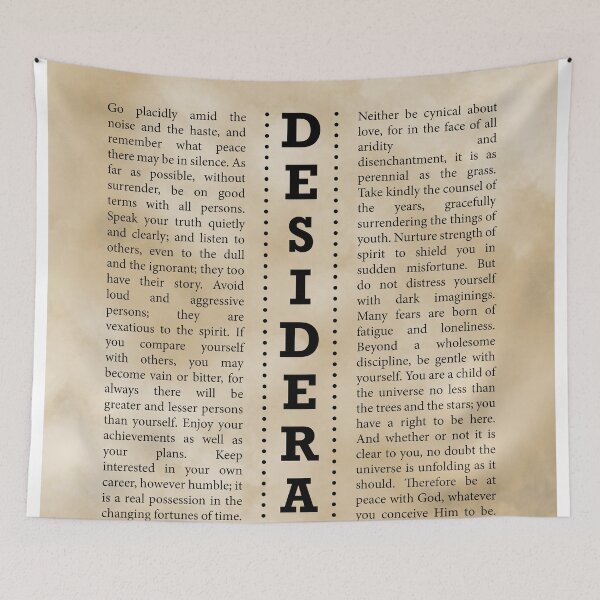 Item preview, Desiderata, Max Ehrmann - Typography Print 24 - Literary Poster designed and sold by Studio Grafiikka.
