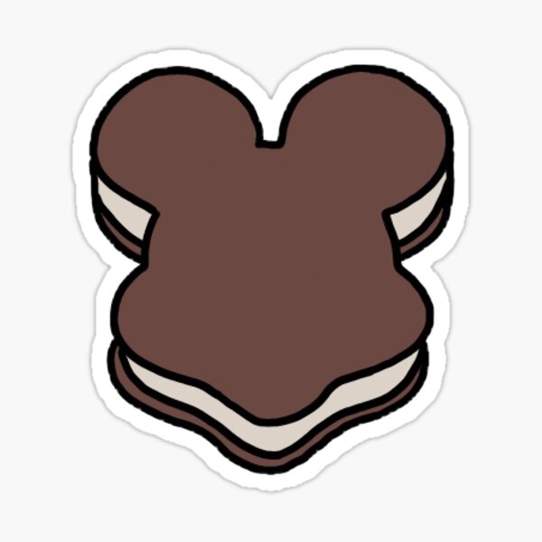 Miny Mickey Ice Cream Sandwich Sticker By Gschudesigns15 Redbubble