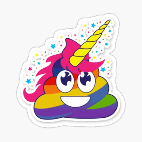 Rainbow Unicorn Joli drôle de merde drôle Sticker