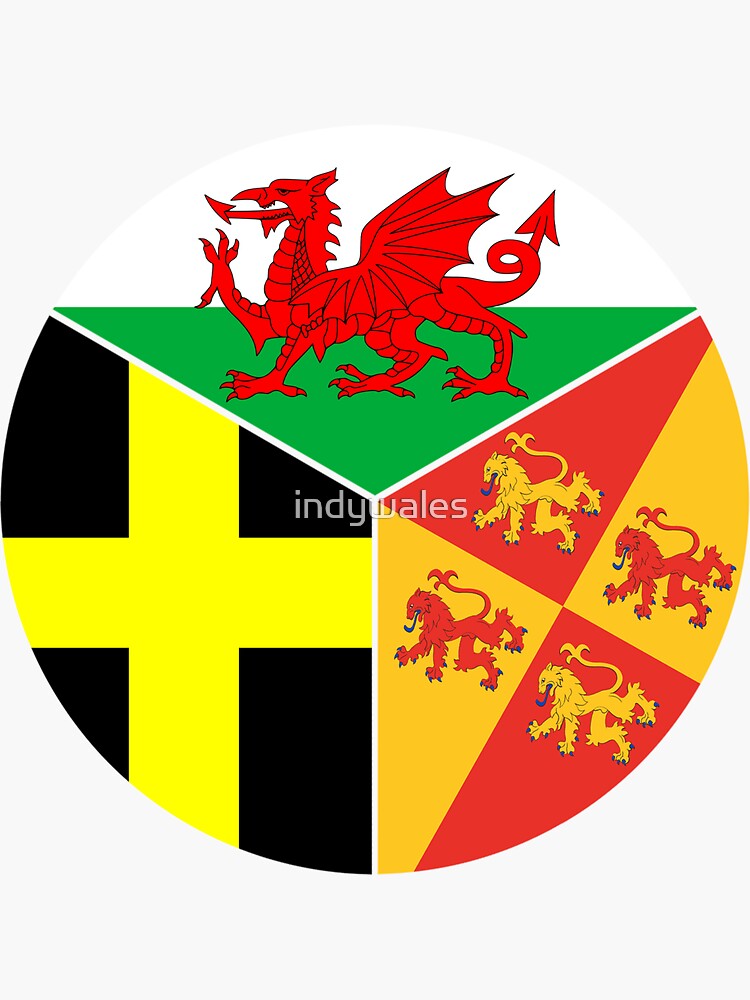 Baneri Cymru Dewi Sant Owain Glyndŵr, Flags of Wales St David and Owain Glyndŵr by indywales