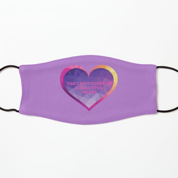State Of Slay™ - You Can't Cover A Beautiful Heart Purple Kids Mask