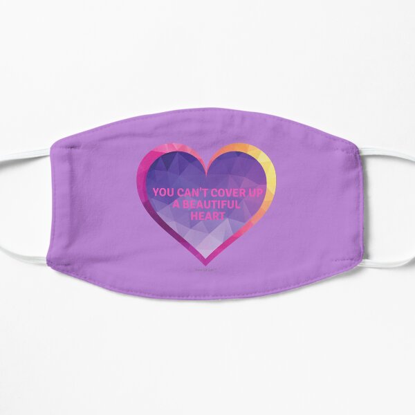 State Of Slay™ - You Can't Cover A Beautiful Heart Purple Flat Mask