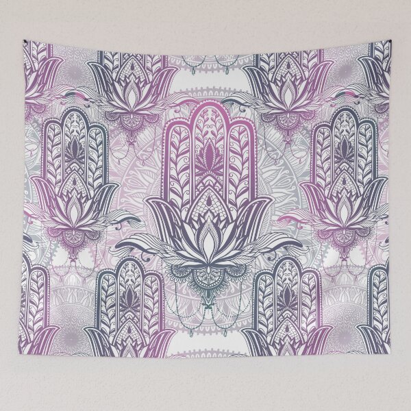 Item preview, Hamsa Hand Lotus Flower Mandala Ethnic  designed and sold by SoccaTamam.