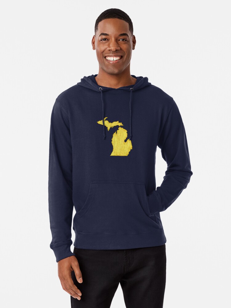 yellow michigan hoodie