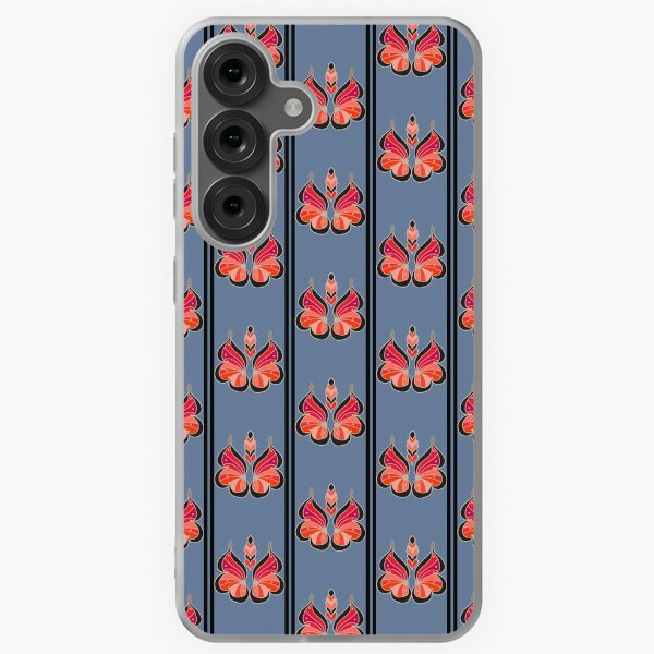 Coral Butterflies Of Batik (Blue Grey) Samsung Galaxy Soft Case