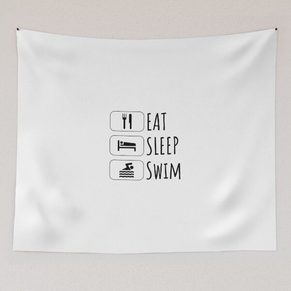 Item preview, Eat Sleep swim, gift for swimmer, swimmer gift designed and sold by Minimalist Quotes and Sayings.