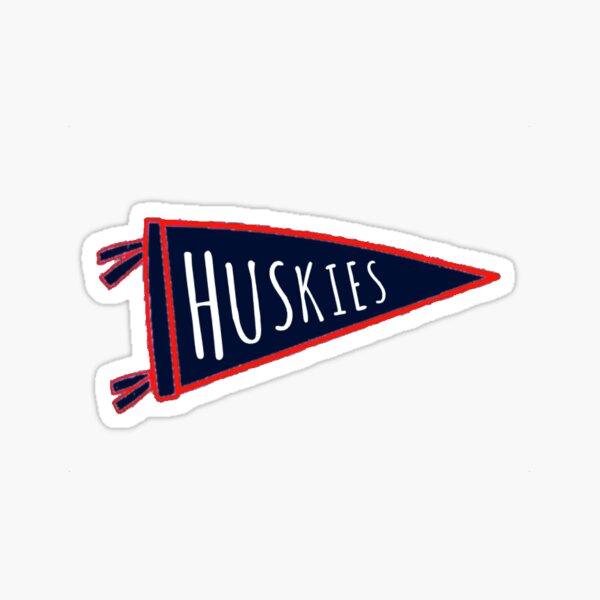 Huskies Flag Sticker