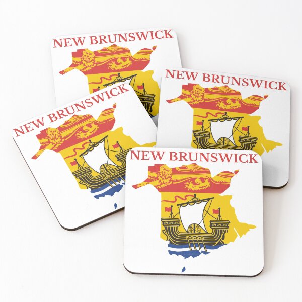 Item preview, New Brunswick  Flag Map, NB, Canada designed and sold by marosharaf.