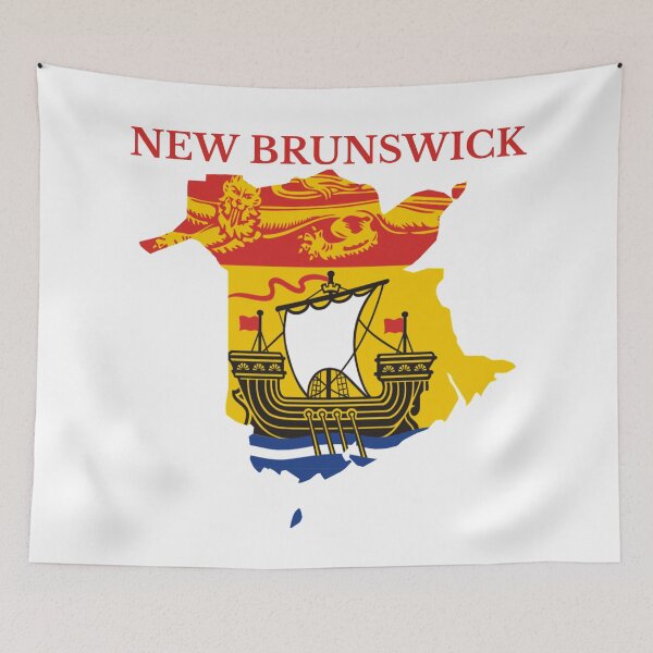 Item preview, New Brunswick  Flag Map, NB, Canada designed and sold by marosharaf.