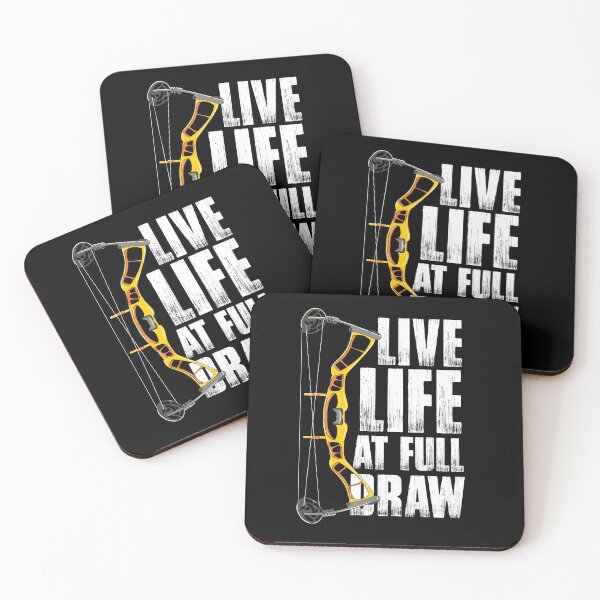 Item preview, Funny bow hunting saying "Live Life at Full Draw" designed and sold by Jelisandie.