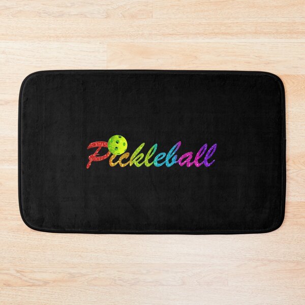 Item preview, Colorful Pickleball Logo with Faux Glitter designed and sold by 99stars.