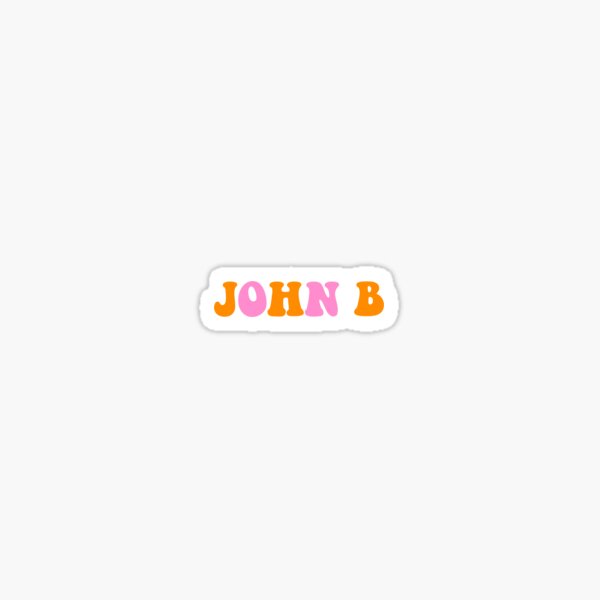 "Outer Banks John B" Sticker by stickersbynic Redbubble