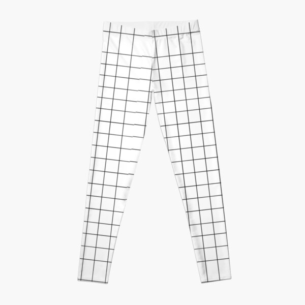 Black and White  Waffle Grid Leggings for Sale by thepinecones