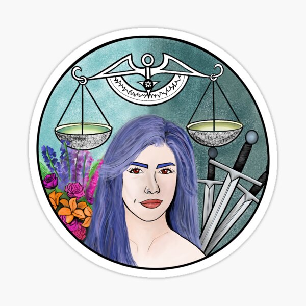 Libra Woman Zodiac Sign Sticker By Michellebri5 Redbubble 4256