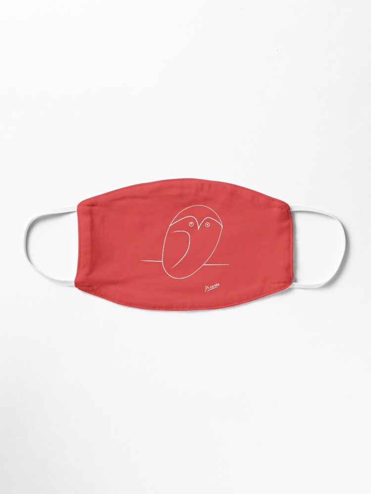 Alternate view of Picasso - Baby Owl - Signature - Line Drawing - WHITE Mask