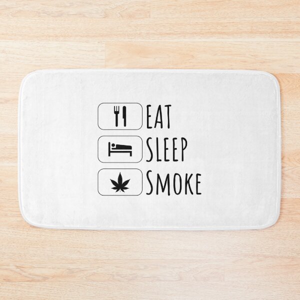 Item preview, Eat Sleep smoke, 420, cannabis, gift designed and sold by Minimalist Quotes and Sayings.