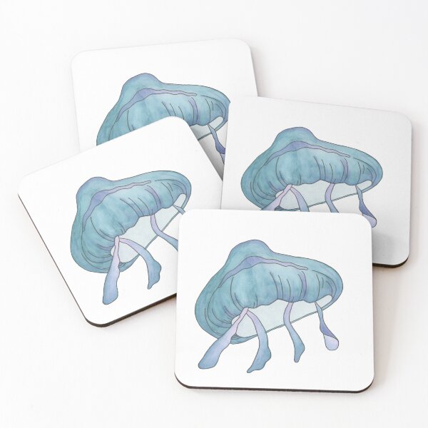 Item preview, Aqua Bubble Jelly on White designed and sold by FEM-creative.