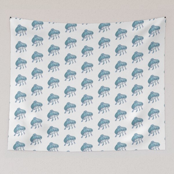 Item preview, Aqua Bubble Jelly on White designed and sold by FEM-creative.