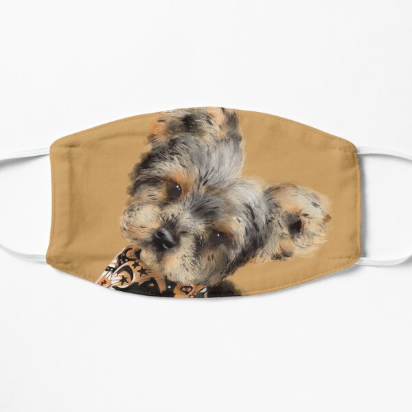Yorkshire Terrier Puppy Head Tilt Hello Mask