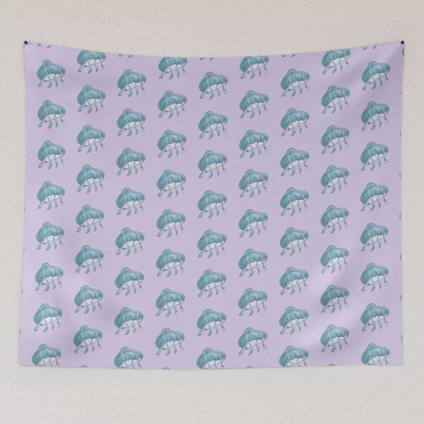 Item preview, Aqua Bubble Jelly on Lavender designed and sold by FEM-creative.