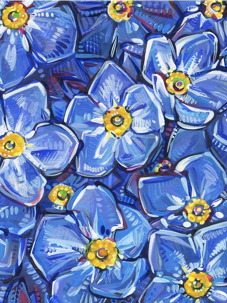 Forget-me-not Painting - 2017 by gwennpaints