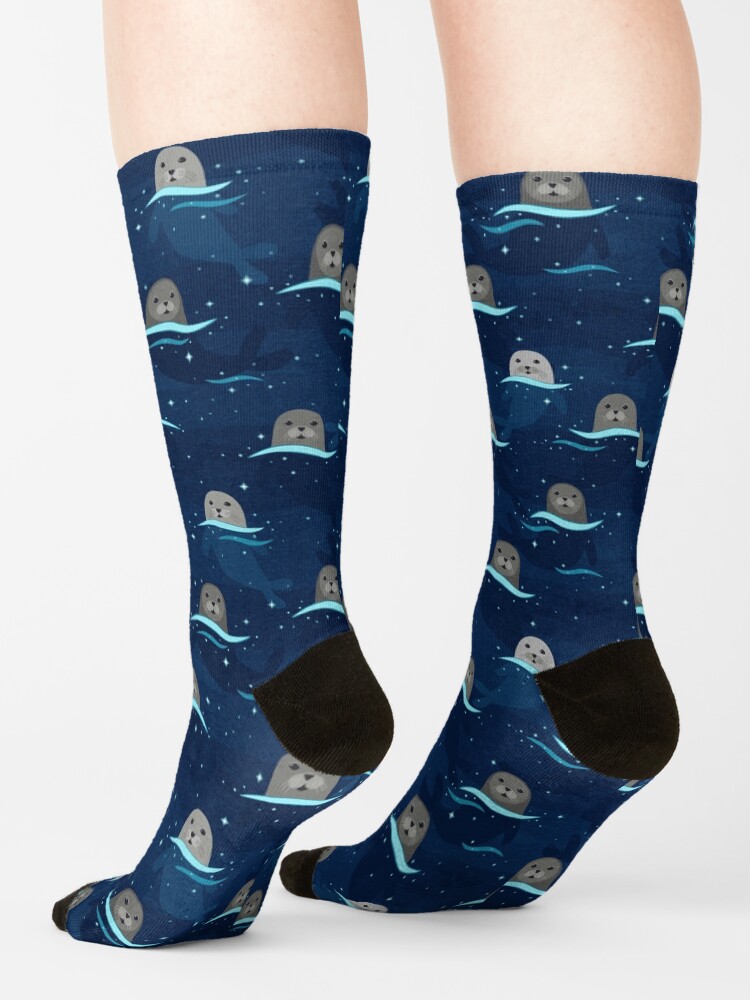 Alternate view of Seals in Glowing Sea Socks