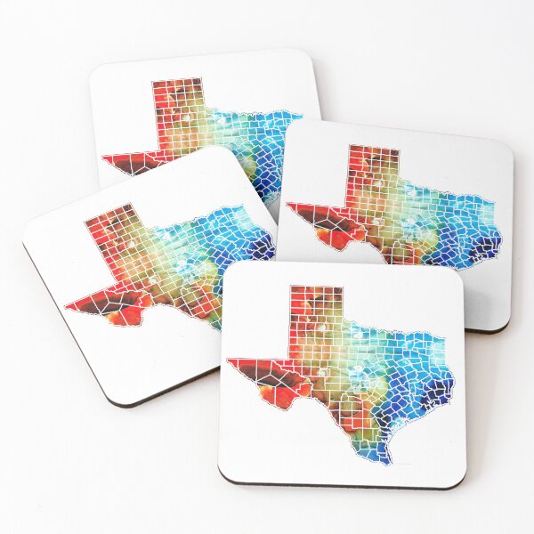 Item preview, Texas Map - Counties By Sharon Cummings designed and sold by Sharon Cummings Art.