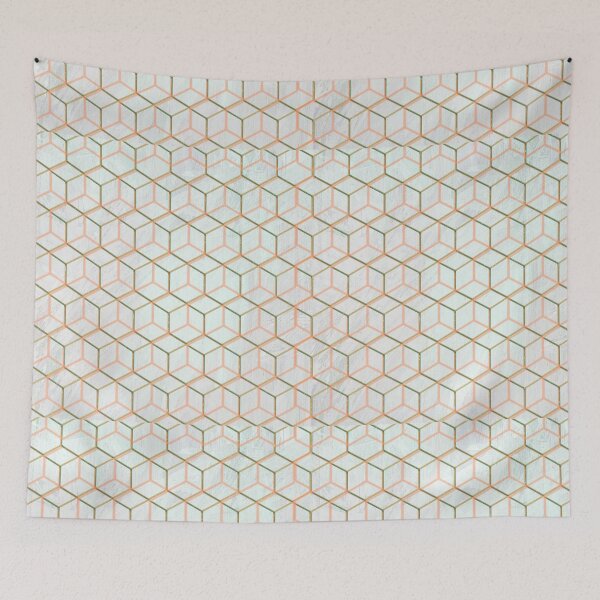 Item preview, Cubes, grids, geometric pattern designed and sold by FannFann.
