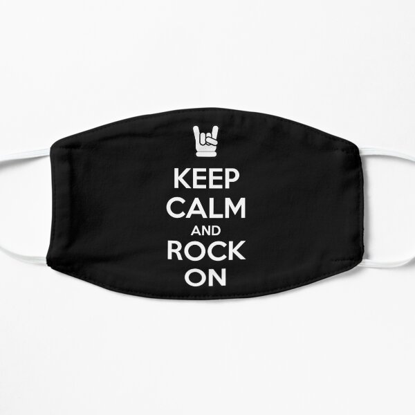 Keep Calm and Rock On (dark) Flat Mask