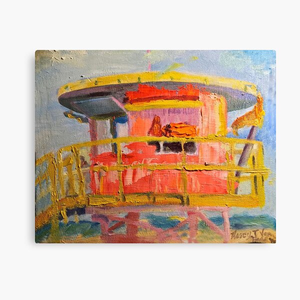 Item preview, Beach Hut Oil Painting designed and sold by Nancy T Van Ness.
