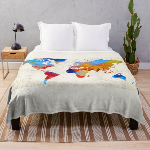 Item preview, World Map 18 - Colorful Art By Sharon Cummings designed and sold by Sharon Cummings Art.