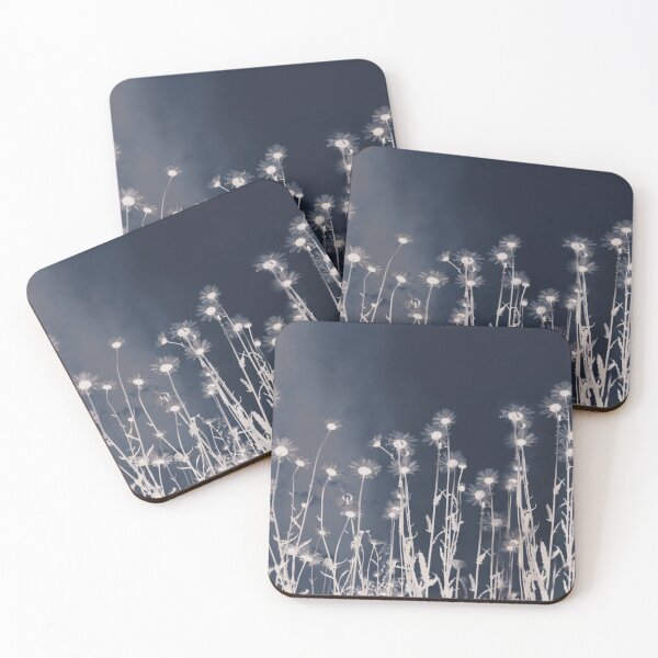 Item preview, Daisy Flowers in Moonlight Dark Floral Abstract designed and sold by tanjica.