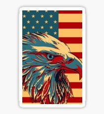 American Patriotic Eagle Bald Sticker