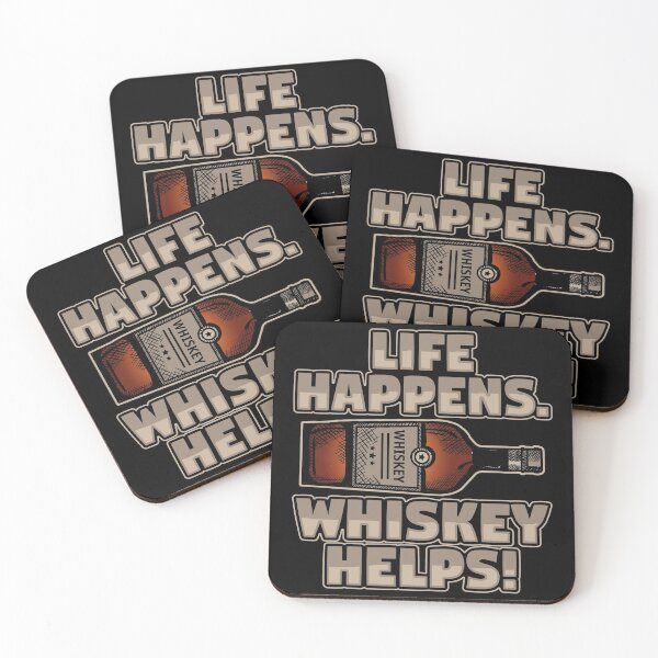 Item preview, Life Happens Whiskey Helps Funny Drinking Whiskey designed and sold by inkedtee.