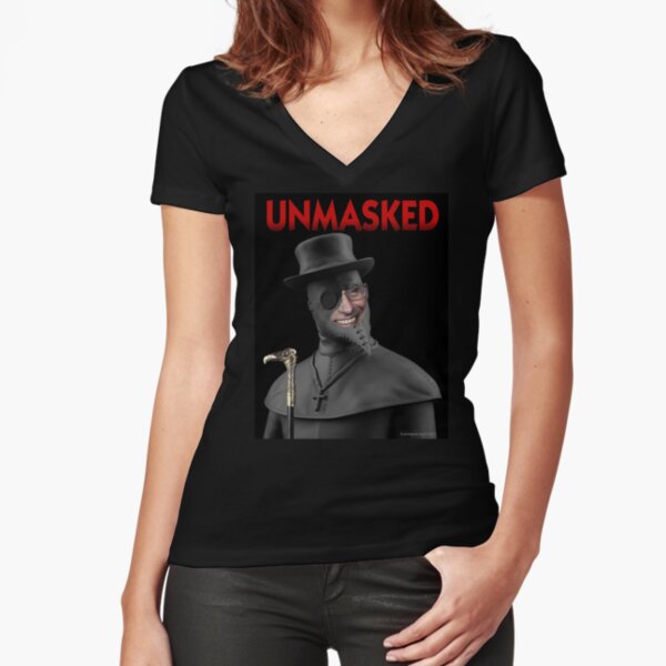 Unmasked Fitted V-Neck T-Shirt