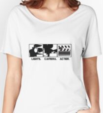 Lights.Camera.Action. Movie Maker T-Shirt Women's Relaxed Fit T-Shirt