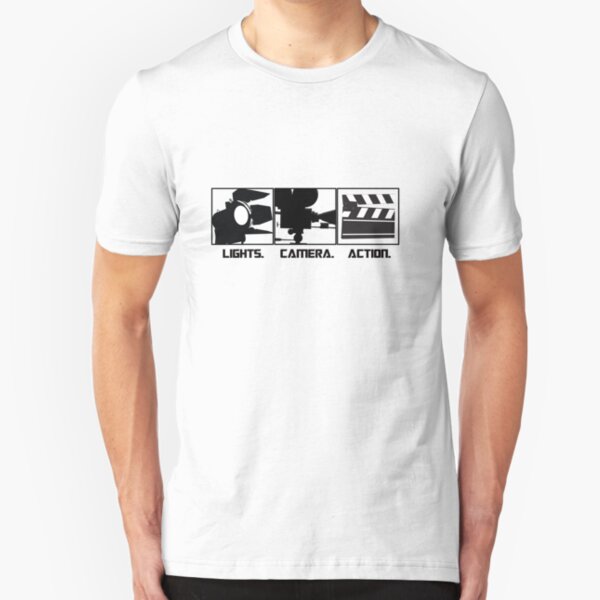 Lights.Camera.Action. Movie Maker T-Shirt Slim Fit T-Shirt